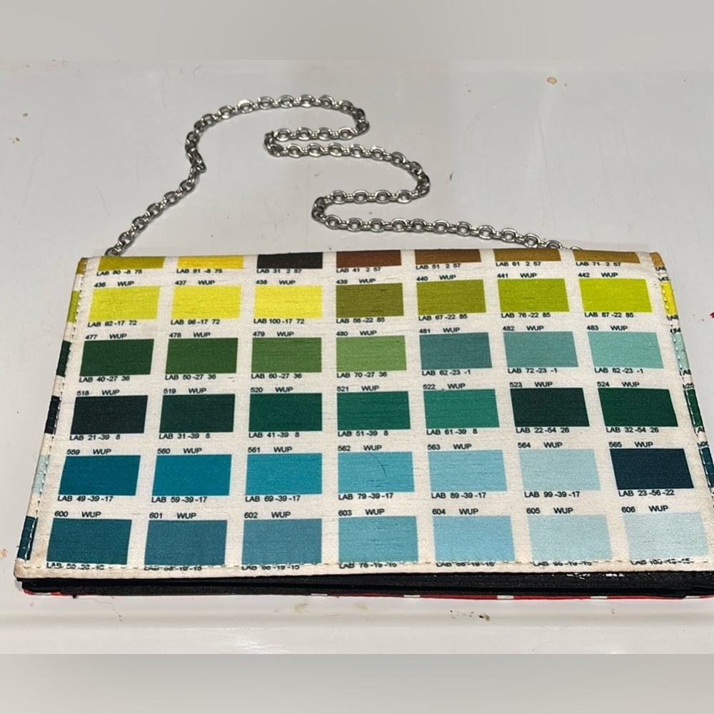 PANTONE HAND BAG 10.5 X 6.5 WITH AN 11 IN DROP REMOVAL CHAIN MAKE CROSSBODY EUC